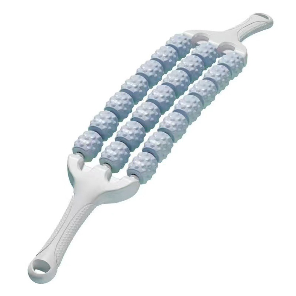 Muscle Roller Stick - Portable Three-row Yoga Massage Stick Curved