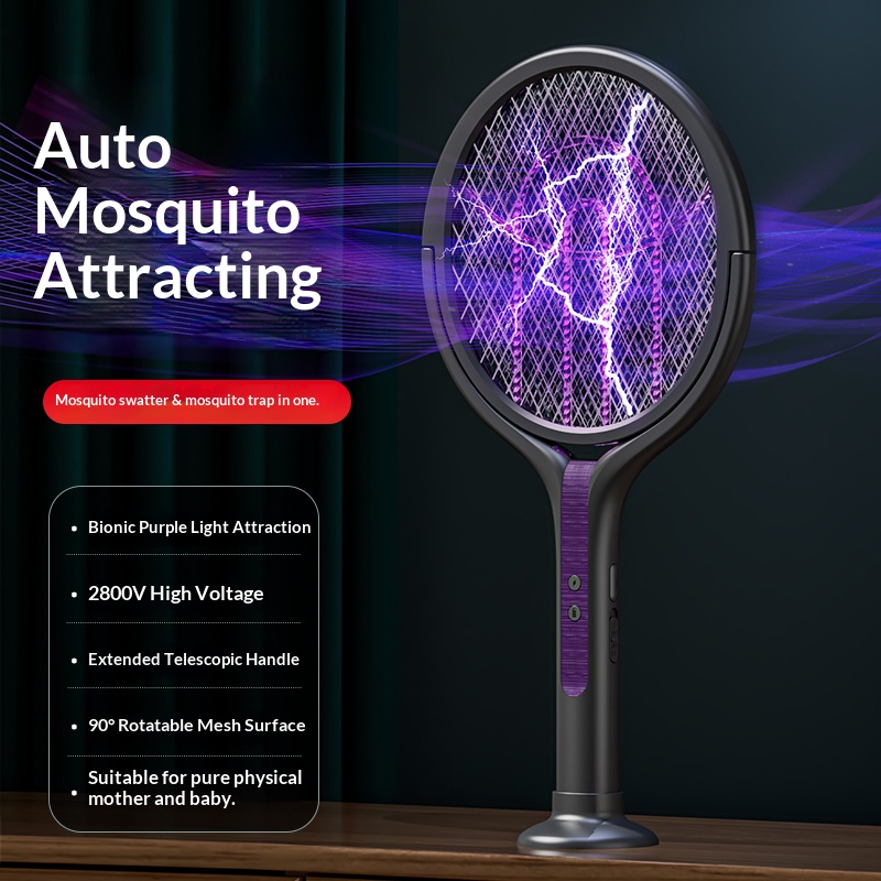 Rotating Head Bug Zapper Racke - Head Racket Boom 评论和价格