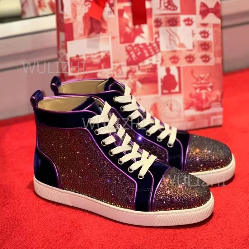 Dark Purple Crystal Rivet Men  - Running Gear Woman 评论和价格