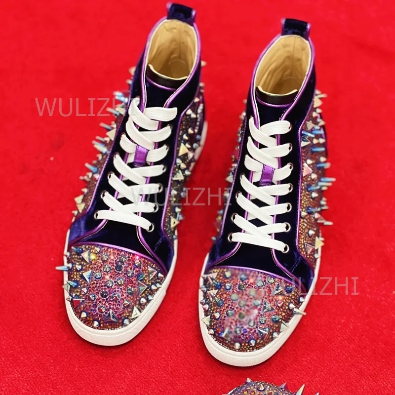 Dark Purple Crystal Rivet Men  - Running Gear Woman 评论和价格