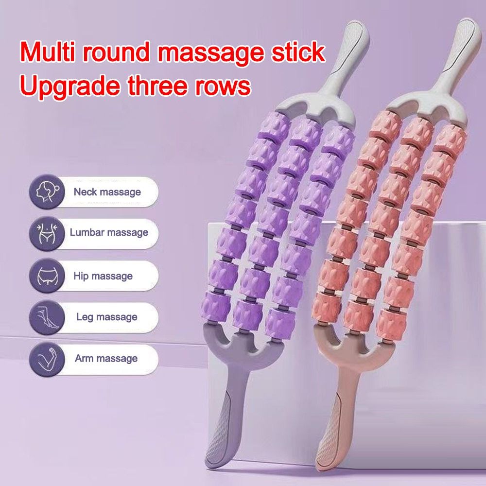 Portable Three-row Yoga Massag - Muscle Roller Stick 评论和价格